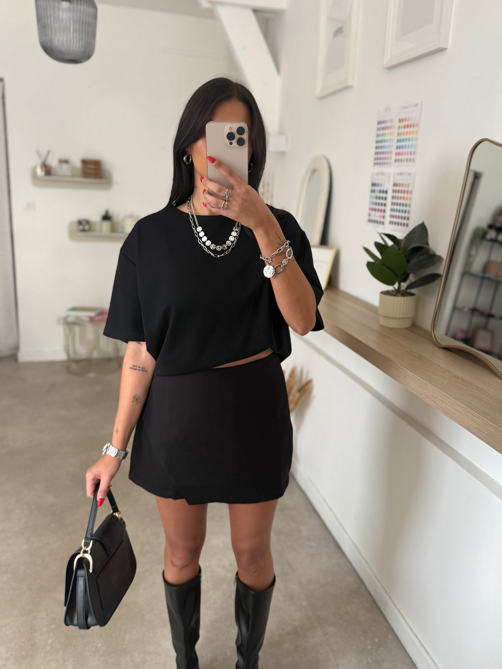 JUPE-SHORT JOHANNA NOIR