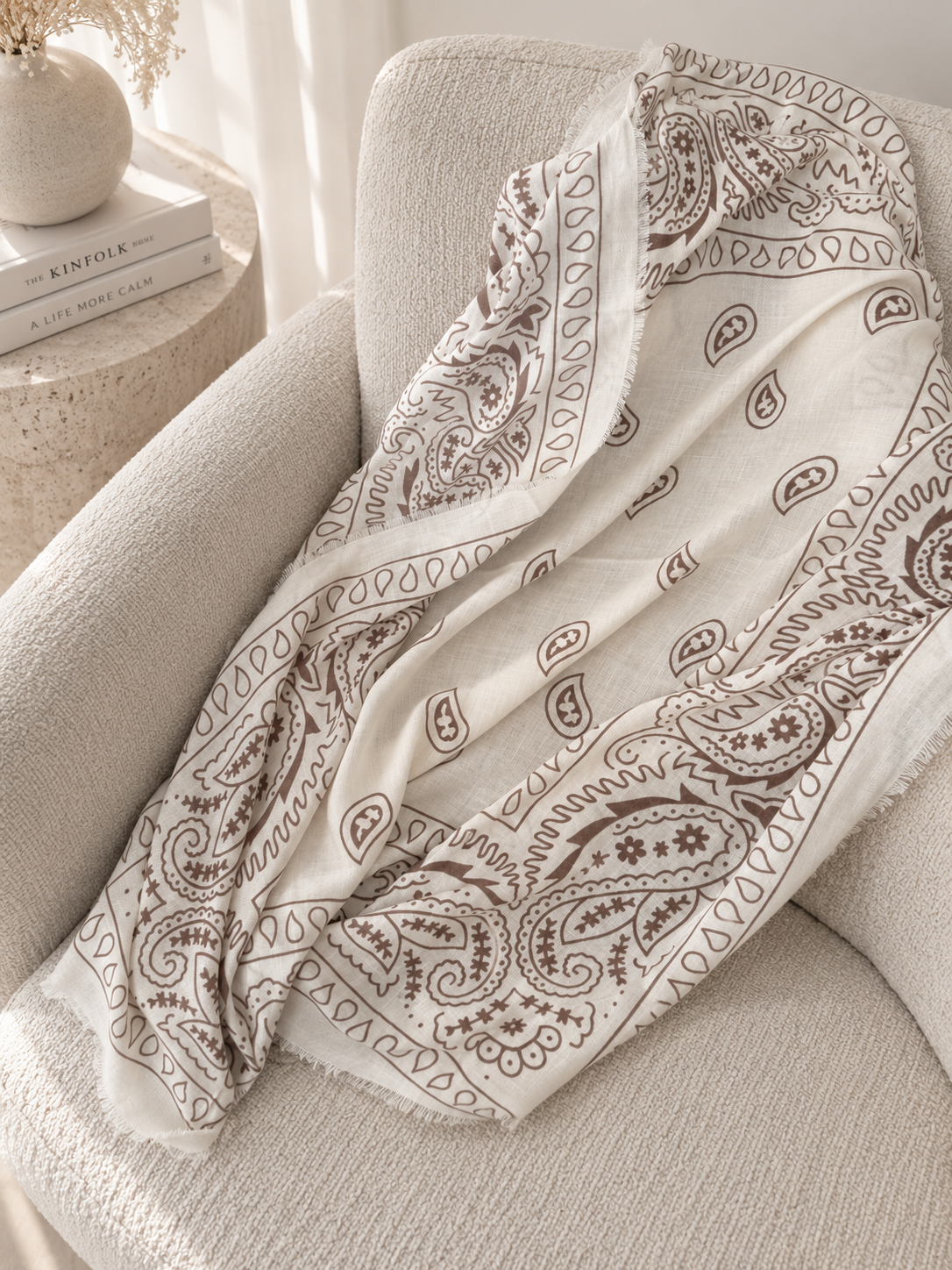 FOULARD VAÏA ÉCRU