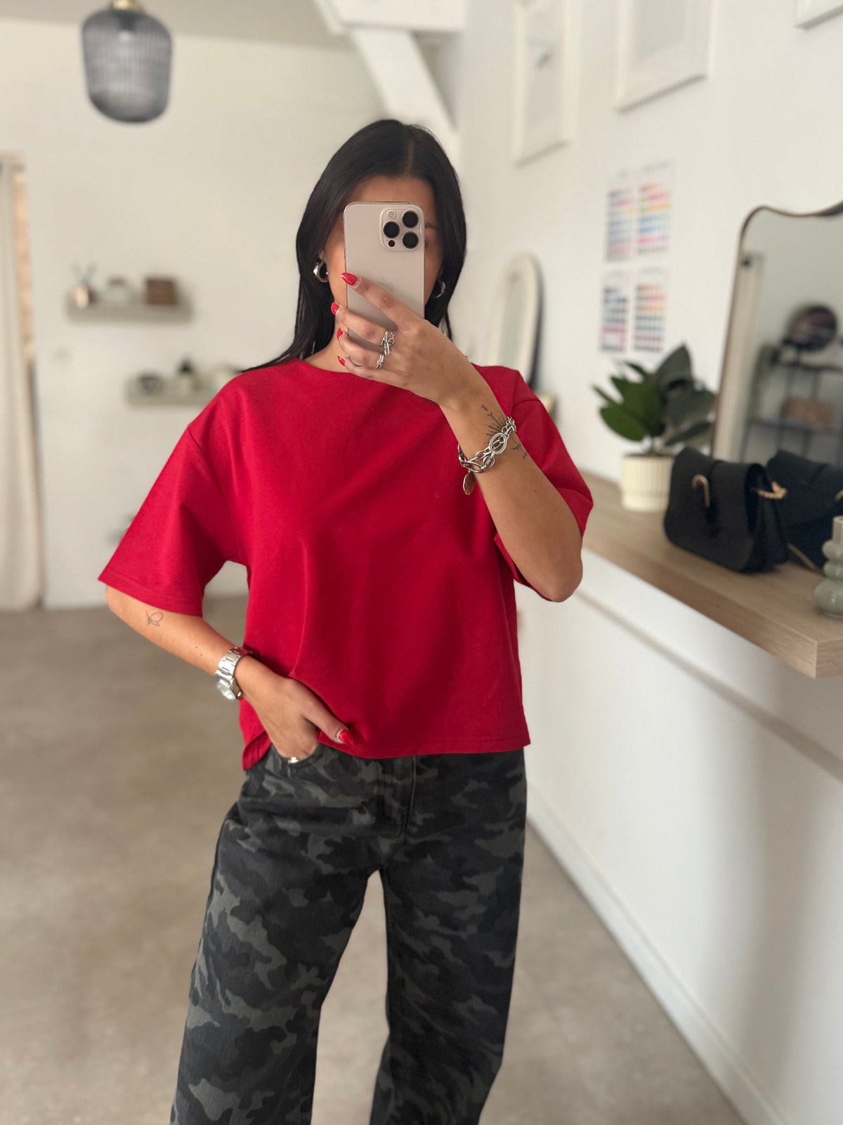 T-SHIRT MARIE ROUGE