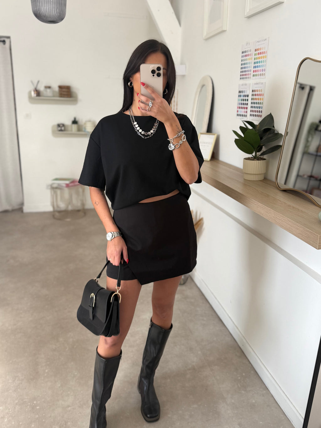 JUPE-SHORT JOHANNA NOIR