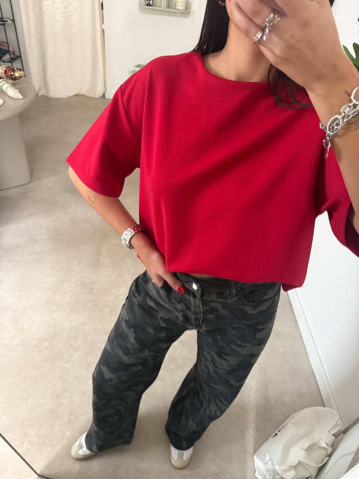 T-SHIRT MARIE ROUGE