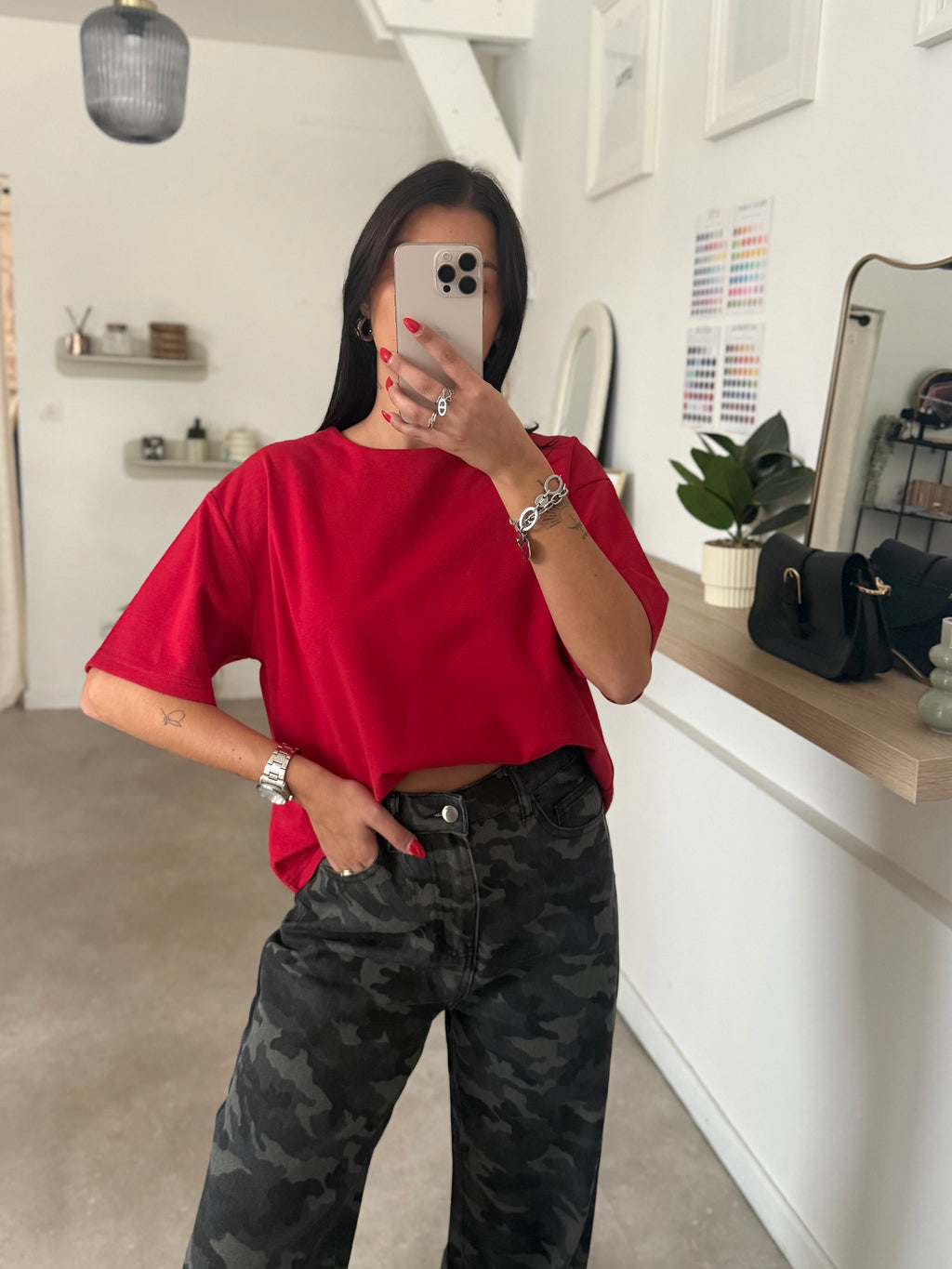 T-SHIRT MARIE ROUGE