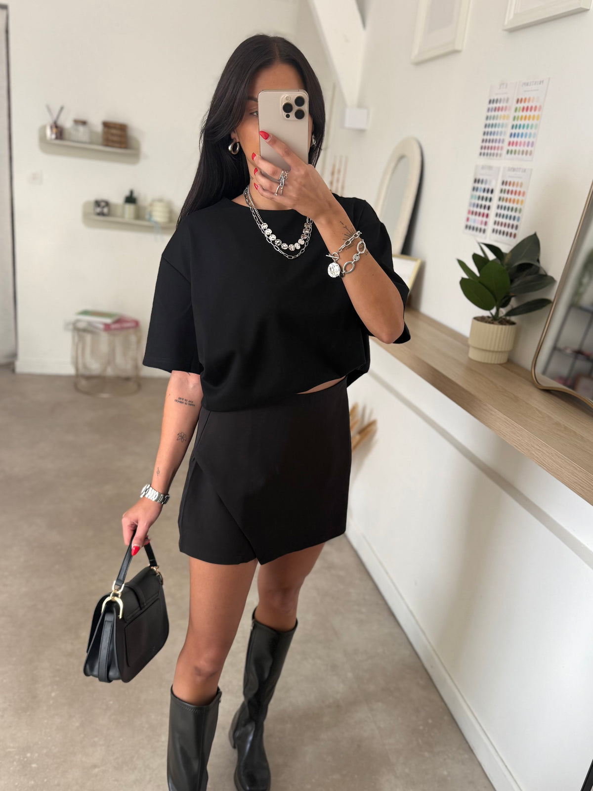 JUPE-SHORT JOHANNA NOIR