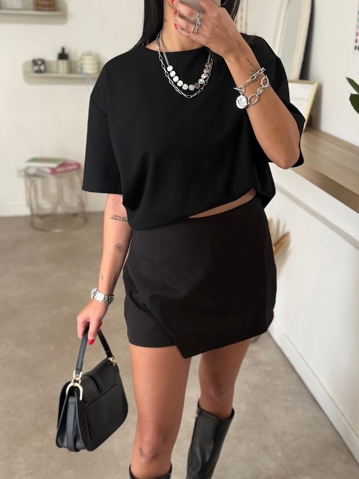 JUPE-SHORT JOHANNA NOIR