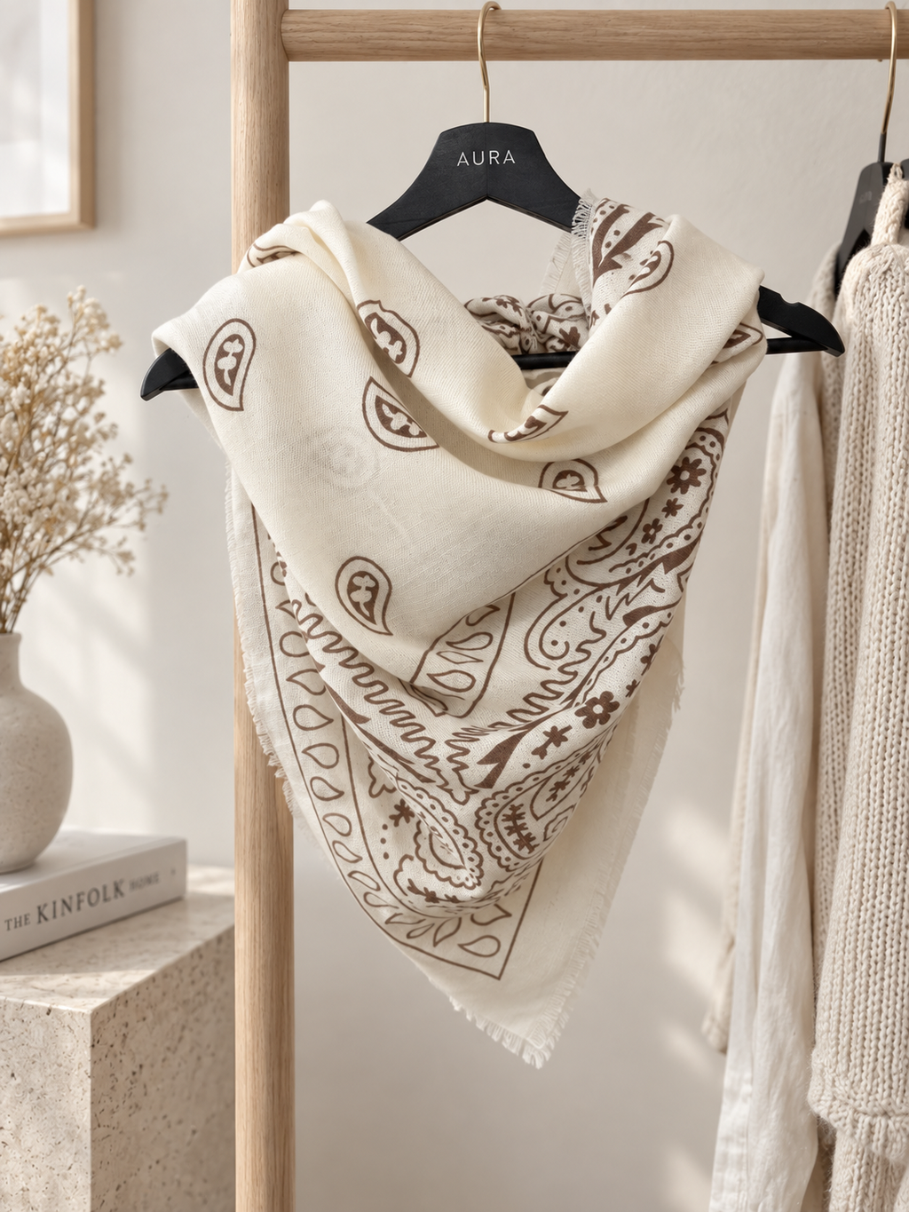 FOULARD VAÏA ÉCRU